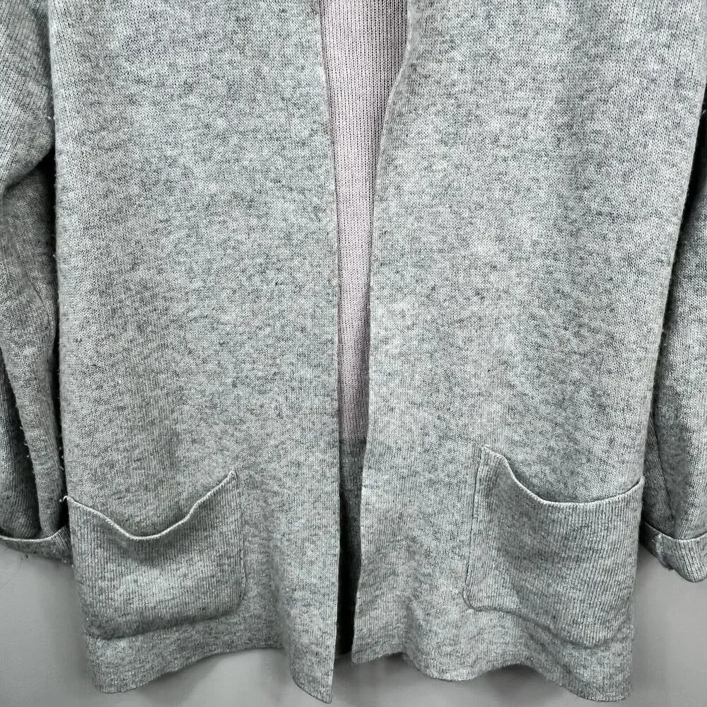 Benedetta B Gray Open Cardigan Size S Small Merino Wool Cashmere Blend